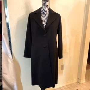 Brooks Brothers Black Women’s 100% Cashmere Jacket Trench Coat